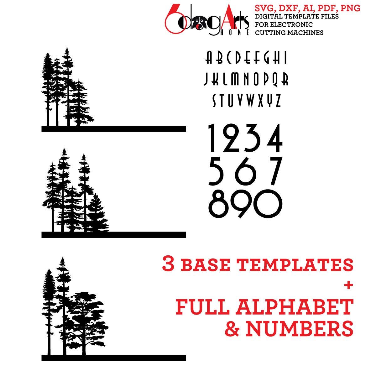 Address Sign Dxf Files 3 Address Sign SVG/DXF Bundle Digital Template Files Download for Laser ...