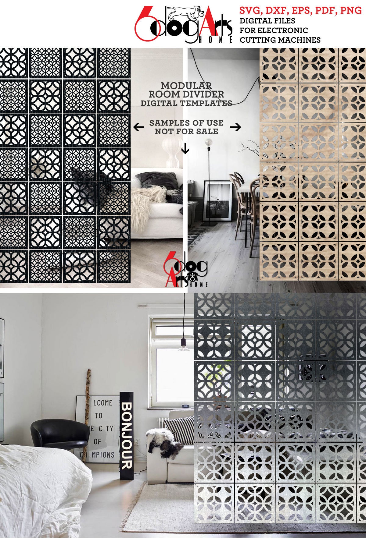 24 Modular Partition Panel Hanging Screen Divider Templates Digital Svg ...