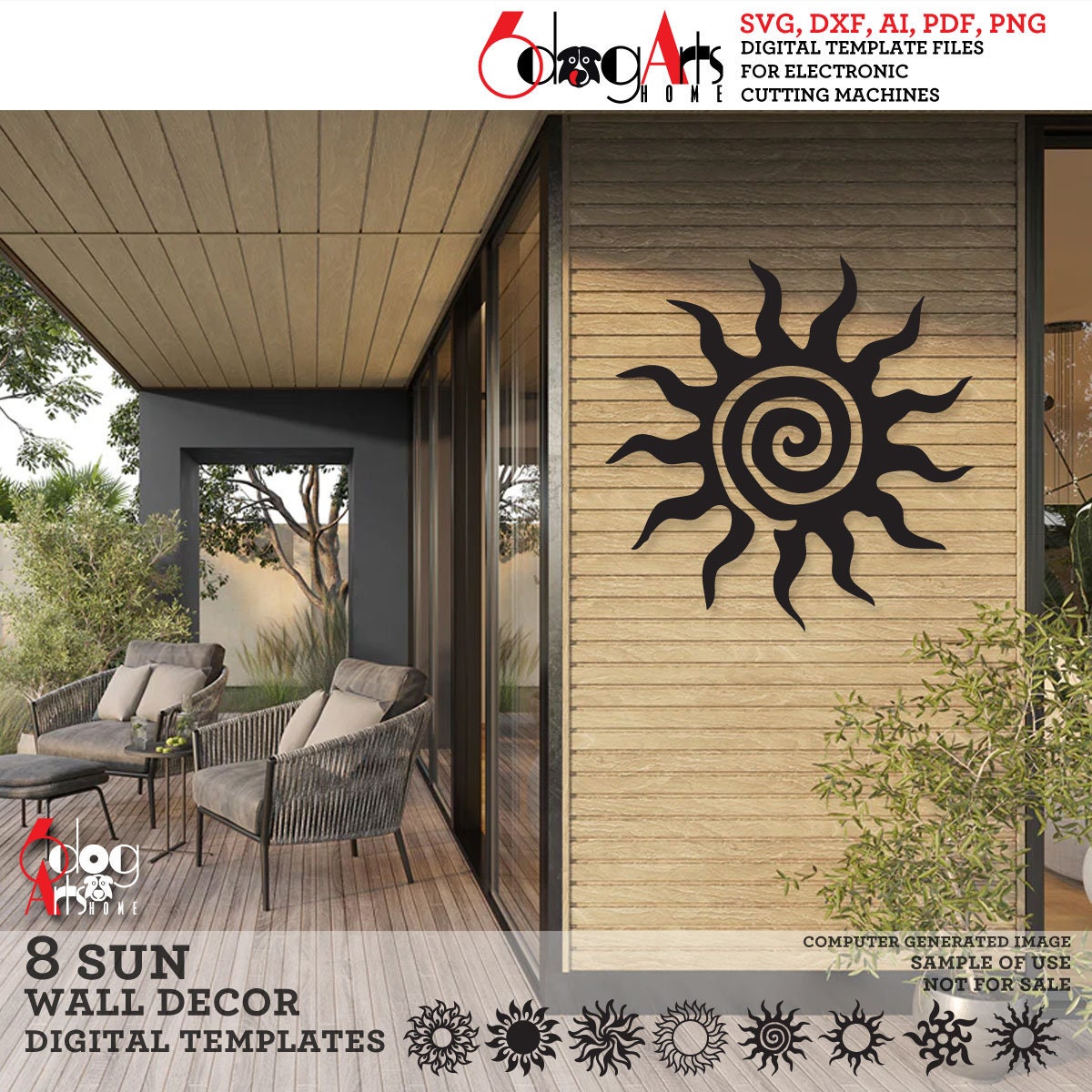24 Metal sun wall decor indoor outdoor patio wall hanging 24\