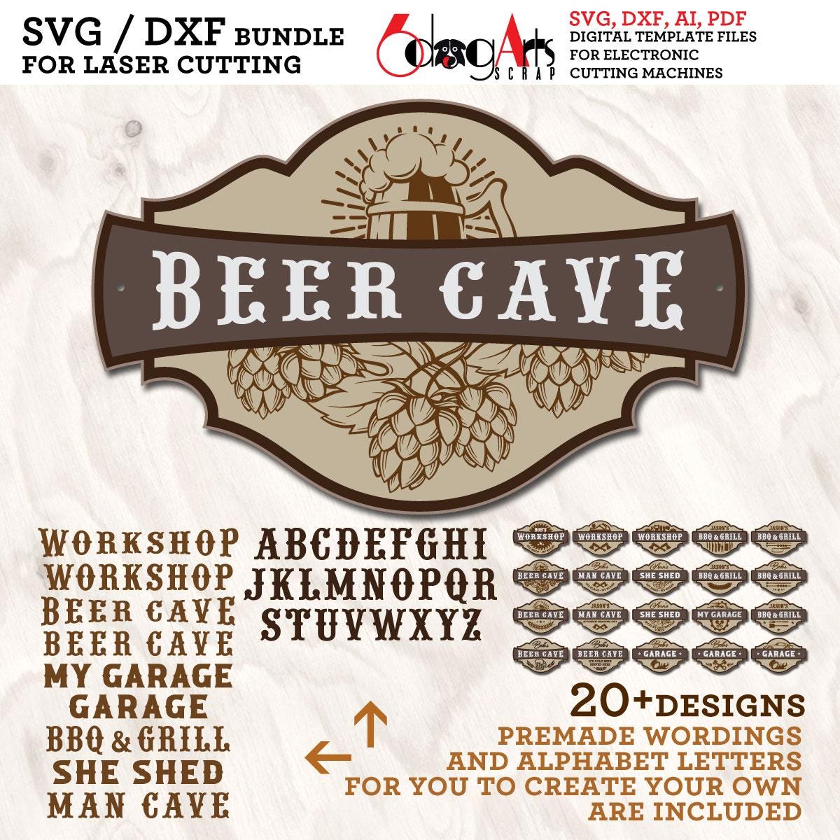 20+ Customizable Multilayered Workshop Sign Templates SVG DXF (digital ...