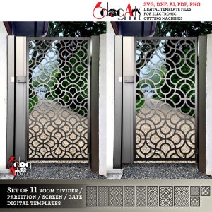 19 Grill Gate Room Screen Divider Partition Templates Digital Svg Dxf Files Laser Cricut Glow Forge Plasma Cutting CNC JB 1799 Etsy Canada