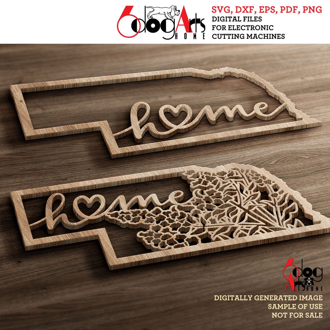 6 Nebraska State Outline Home Wall Decor Layered Templates - Etsy