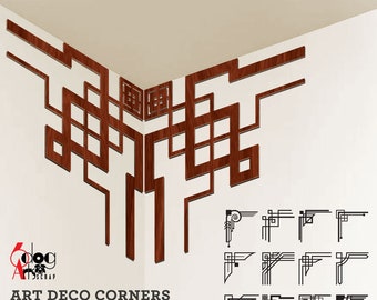 Art Deco Gatsby Corners SVG DXF Files Digital Templates