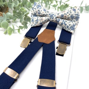 Navy Blue Suspenders Set, Groomsman suspenders, Wedding suspenders, Groom suspenders, Ring bearer, suspenders for men, baby, boy, kids