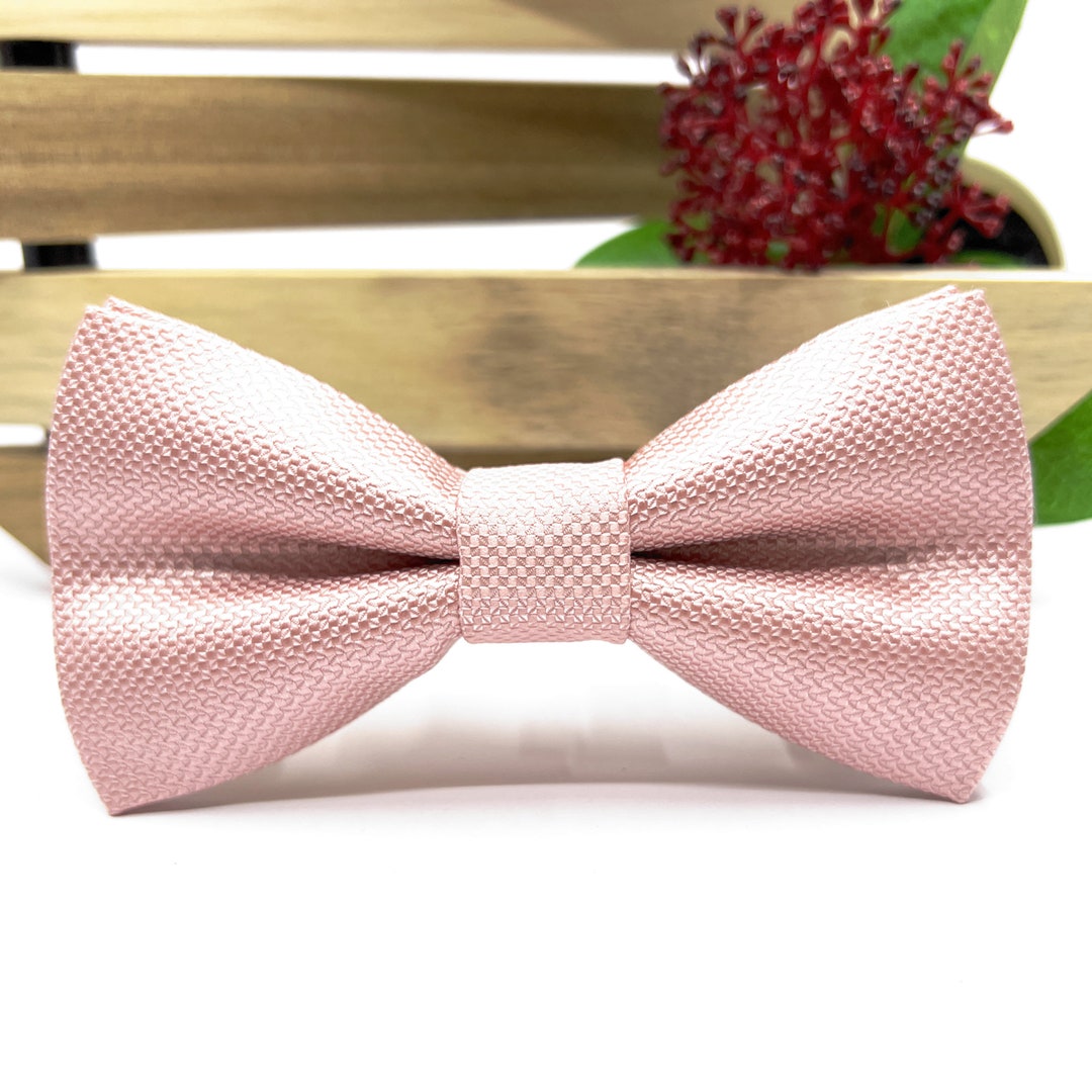 Blush Pink Bow Tie, Wedding Bow Tie, Groom Bow Tie, Ring Bearer, Bow