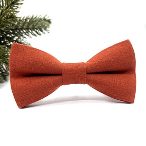 Burnt Orange Bow Tie: Wedding, Ring Bearer, Baby to Adult Sizes