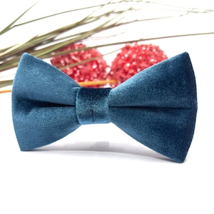 Indigo Velvet Bow Tie: Baby, Kids, Men&#39;s Wedding Attire