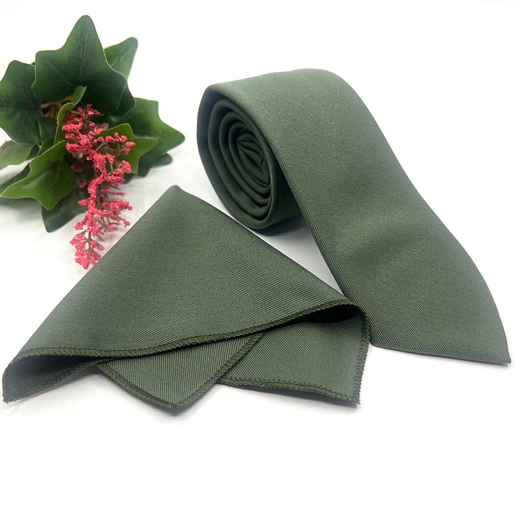 Sage Green Necktie, Mens Necktie, Linen Neck Tie, Slim Necktie, Green