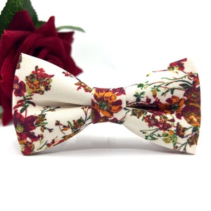 Ecru Bow tie, Burgundy Bow tie, Orange Bow tie, Wedding bow tie, Groom bow tie, Ring bearer, Bow Tie for men, kids, baby