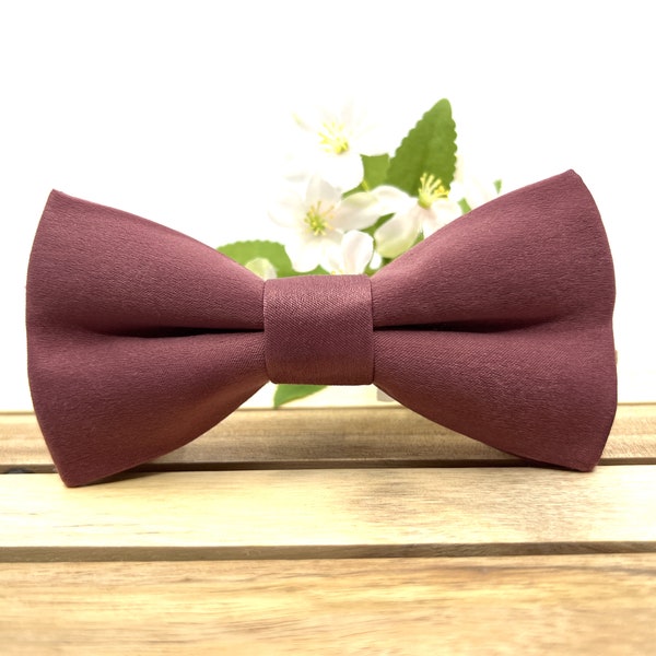 Dusty Rose Bow tie, Silk Bow Tie Wedding bow tie, Groom bow tie, Ring bearer, Bow Tie for men, baby, boy, kids