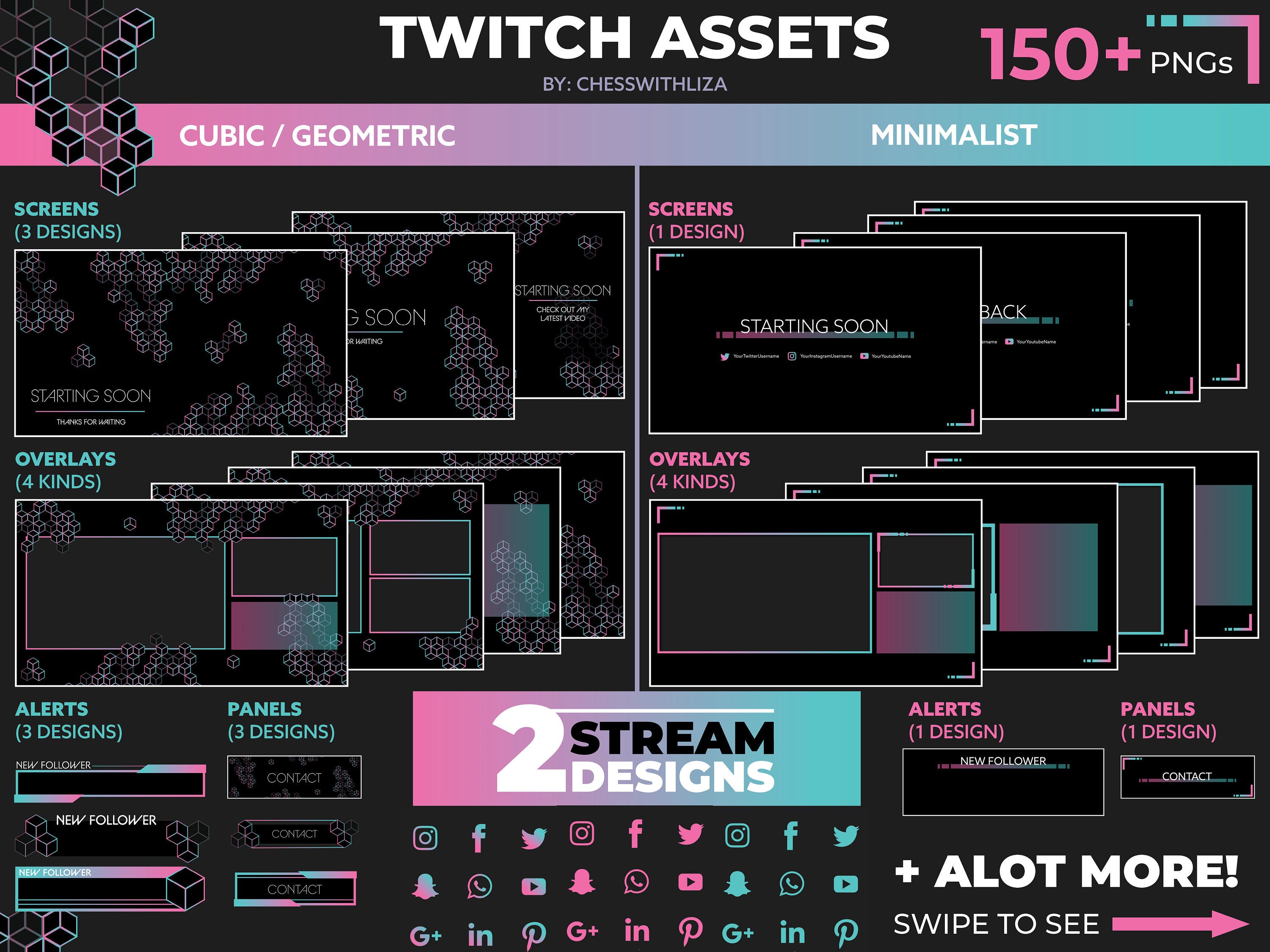 Teal Twitch Overlay Canada
