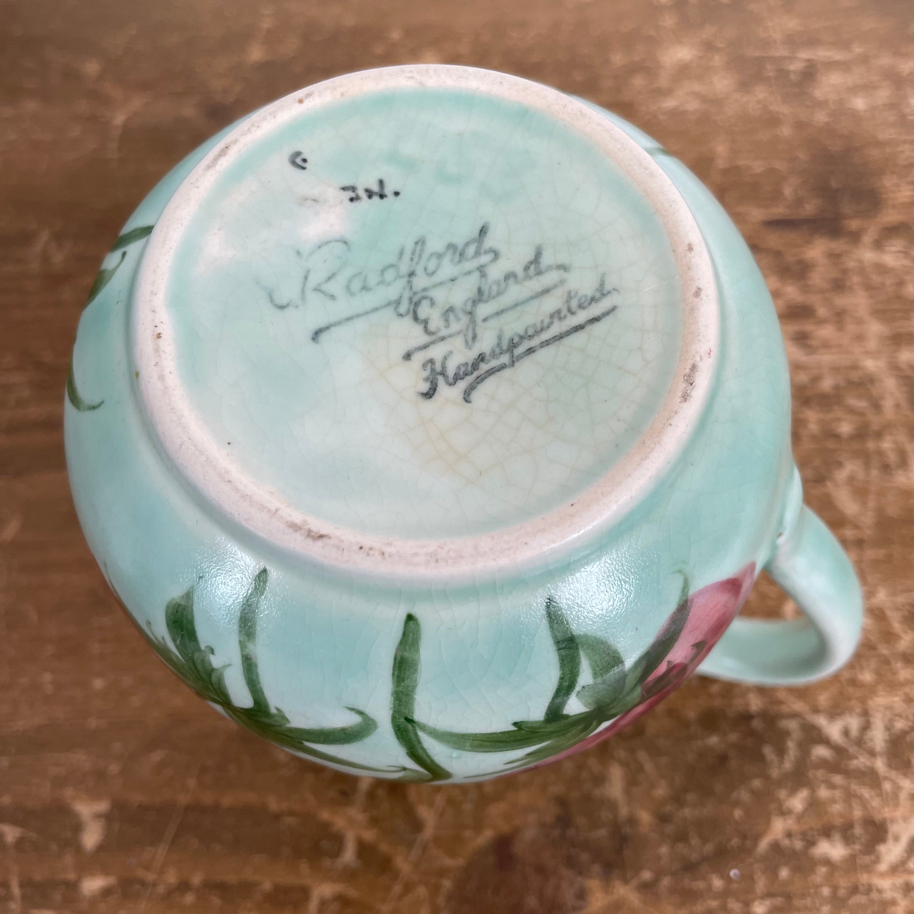 Radford Pottery Jug Vintage Art Deco Hand Painted Etsy