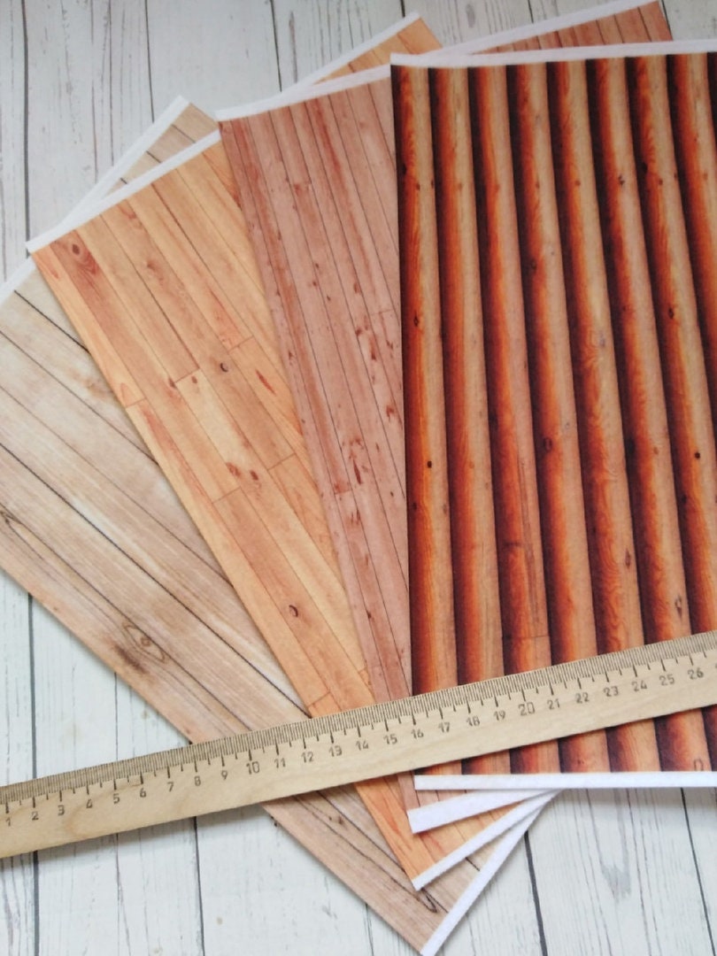 Gedruckt auf Filz Imitation Holzboden Holzhaus | Etsy