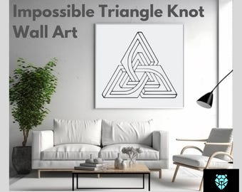 Impossible Triangle Knot SVG: Celtic Optical Illusion Laser Cut File