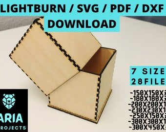 Laser Cut Box 2 Piece Templates