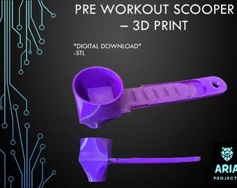 3D-Gedruckter Pre-Workout Schaufel mit Trichter (Digitale Datei)