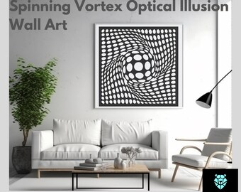 Optical Illusion Wall Art: Modern Abstract Swirl (DXF, SVG, AI Digital Download)