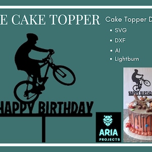 Bike Cake Topper Design - SVG download