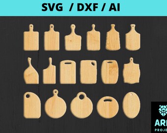 Cutting Board Silhouettes, Lasercut, Wood CNC