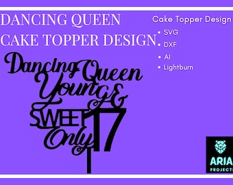 Dancing Queen Cake Topper Design - Lasercut