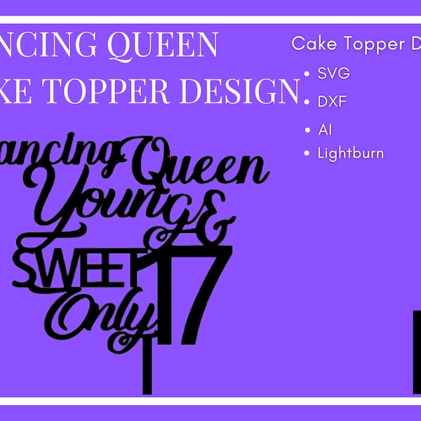 Dancing Queen Cake Topper Design - Lasercut