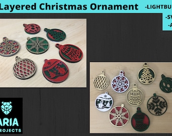 Layered Christmas Ornaments