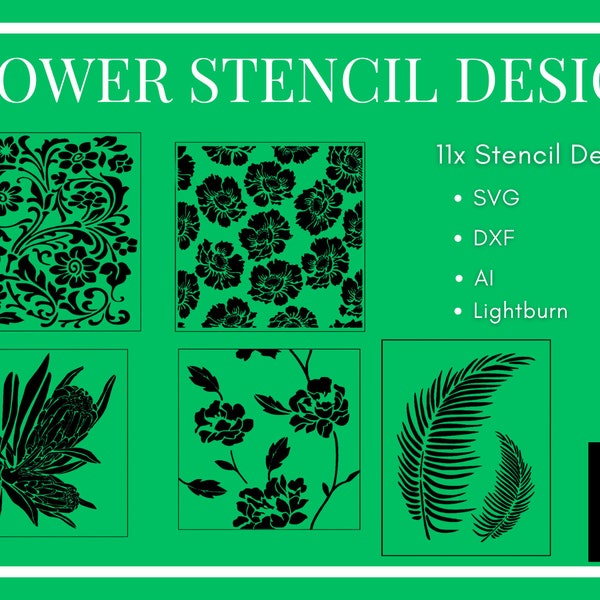 Flower Stencil Design