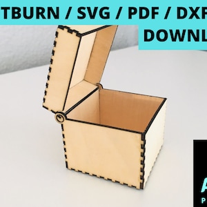 Laser Cut Box Integrated Hinge Templates