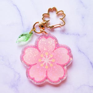 Sakura Keyring | Holographic Keychain, Cherry Blossom, Kawaii Accessories