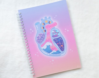 Reusable Sticker Book | Anatomical Heart, Sticker Collection, Release Paper, Stationery Organiser, Kawaii Illustration, A5 Sticker Album