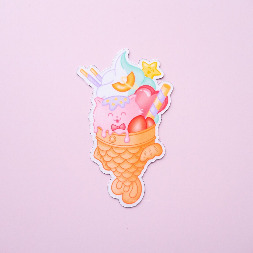 Ice Cream Taiyaki Snack, Fridge Decor, Asian Food Art, Japan