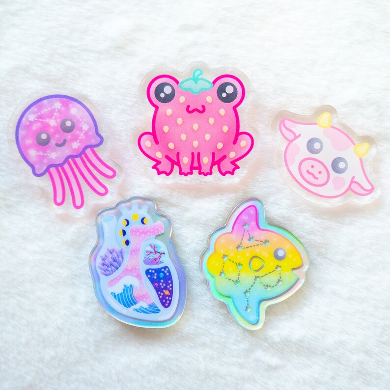Sunfish Rudder Pin Mola Mola Pin | Acrylic Pin, Ocean Sunfish, Holographic Pin, Rainbow ...