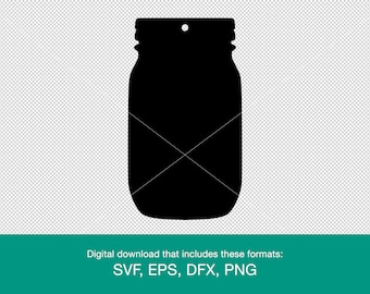 Mason jar gift tags svg