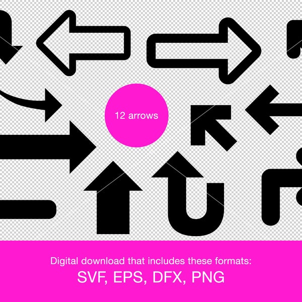 Basic arrows svg png eps dxf -