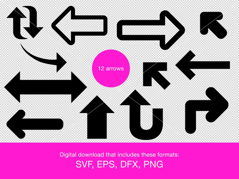 Basic Arrows Svg Png Eps Dxf - Etsy