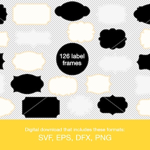 Etikettenrahmen Bundle svg png eps dxf - 126 Rahmen