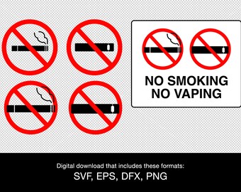 No smoking No Vaping svg png eps dxf
