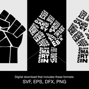 Juneteenth svg png eps - Puño levantado svg png eps - Historia Negra