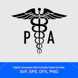 May include: Black and white graphic of a medical caduceus with wings and the letters "PRA" below.