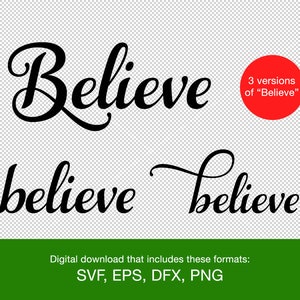 Believe svg png eps dxf