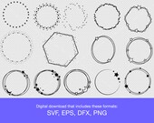 Star wreath svg png eps dxf - moon frame svg png eps dxf
