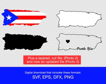 Puerto Rico bundle svg png eps dxf - PR svg