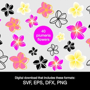 Plumeria svg png eps dxf