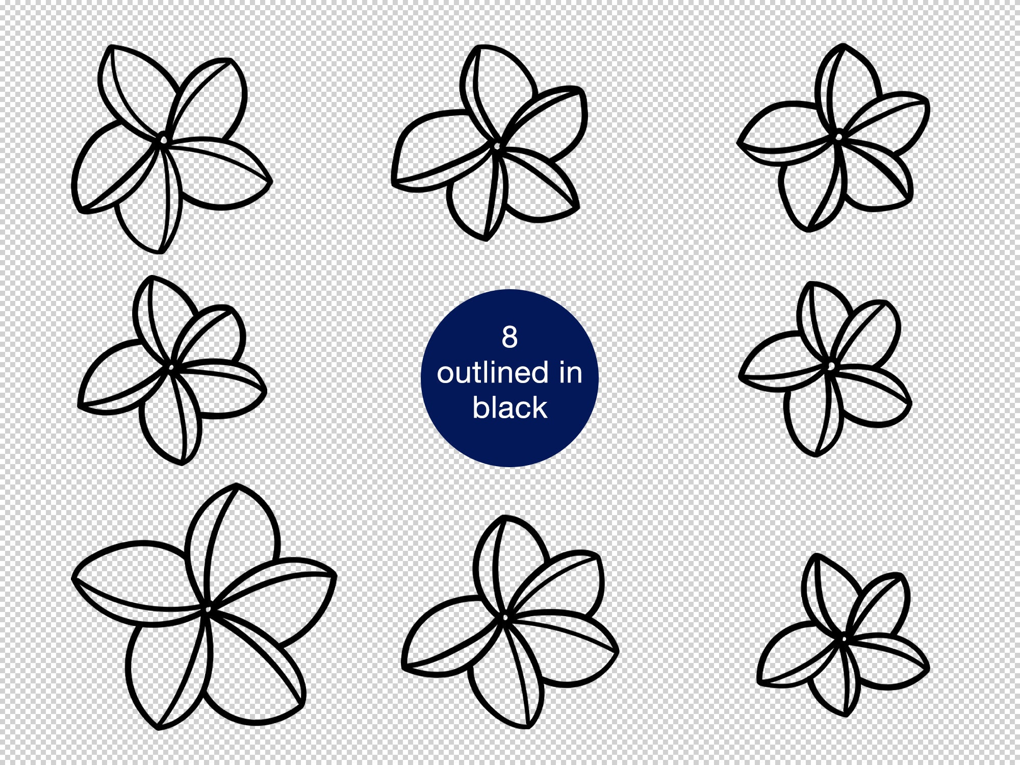 Plumeria Svg Png Eps Dxf - Etsy
