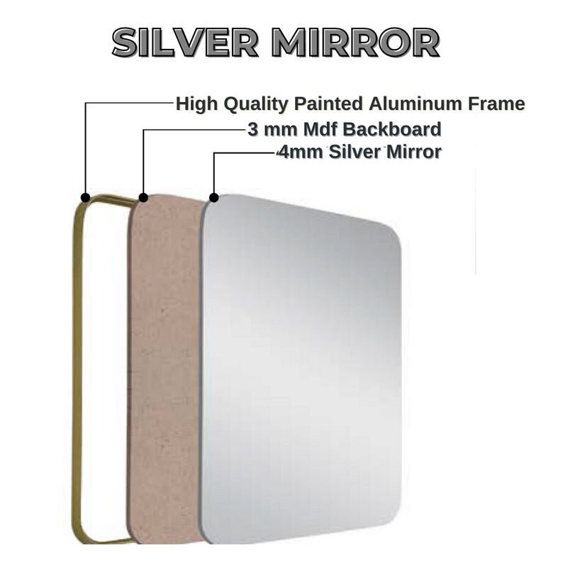 30 Inches Modern Wall Hanging Mirrors Metal Aluminium Frame - Etsy UK