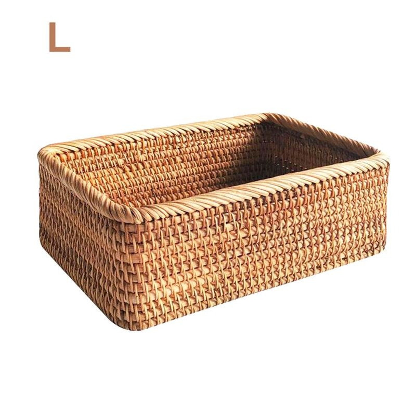 Rattan Woven Storage Fruit Basket Wicker Baskets Decorative Etsy