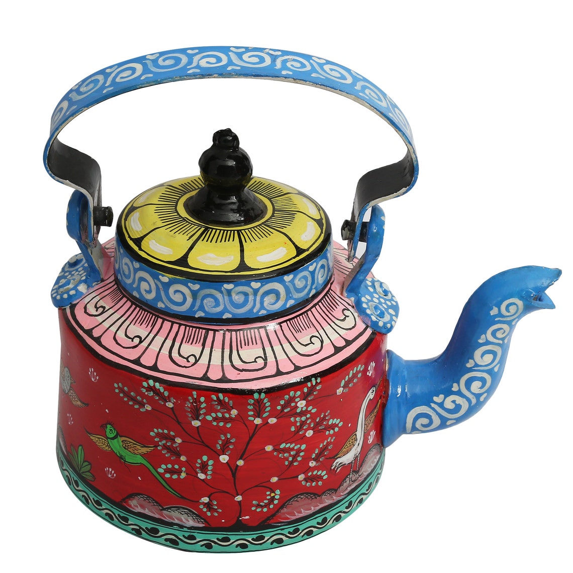 INDIAN TEA KETTLE Handpainted Tea Kettle Pattachitra Tea Etsy