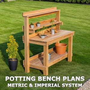DIY Potting Bench Plans: Garden Planter Table Build Guide (PDF Download)
