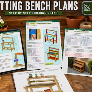 Plans de banc de rempotage bricolage : guide de construction de table de jardinière (téléchargement PDF) image 6