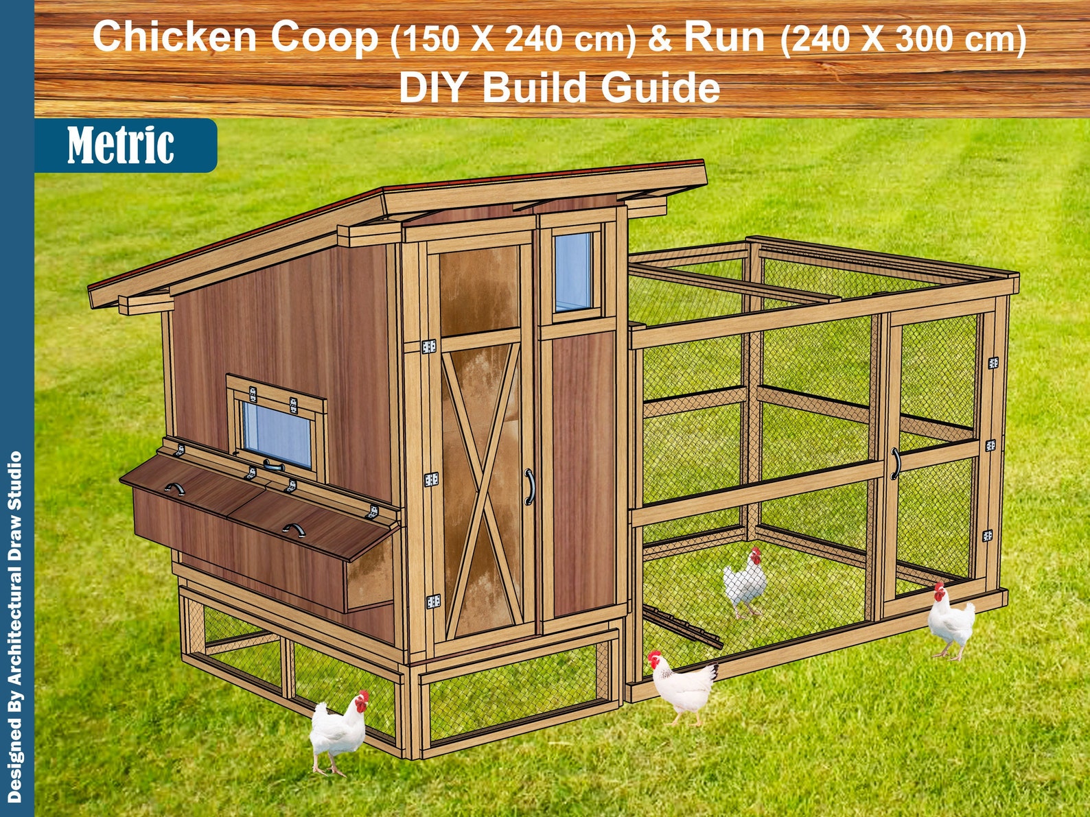 5x8 Chicken Coop and Run Plans DIY Build Guide Step by Step Etsy